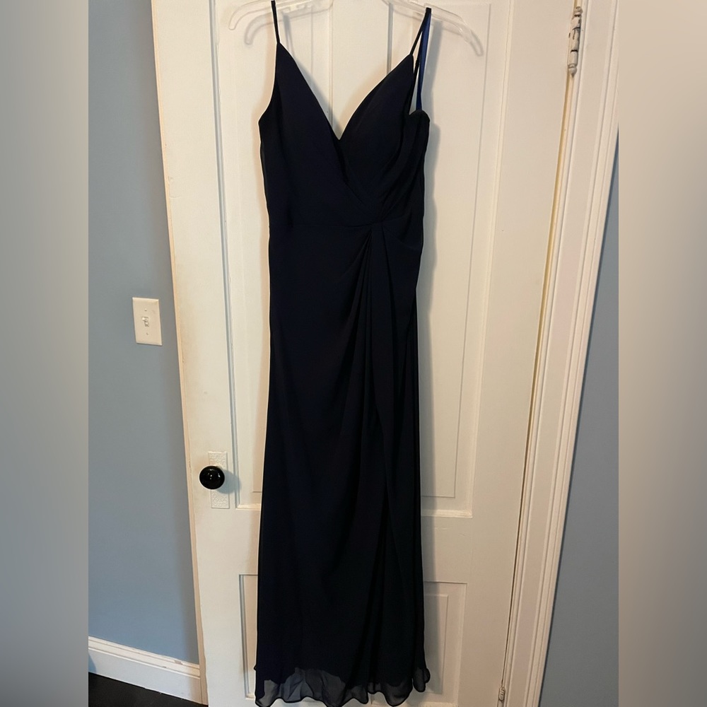Morilee Madeline Gardner bridesmaid dress in navy blue